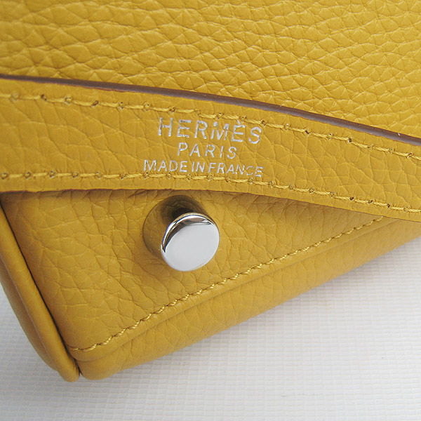 High Quality Hermes Kelly 35CM Togo Leather Bag Yellow 6308 - Click Image to Close